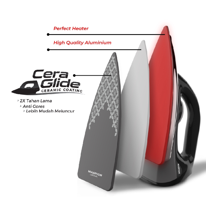 Maspion Setrika Listrik Dry Iron 350 watt - HA380 | HA-380